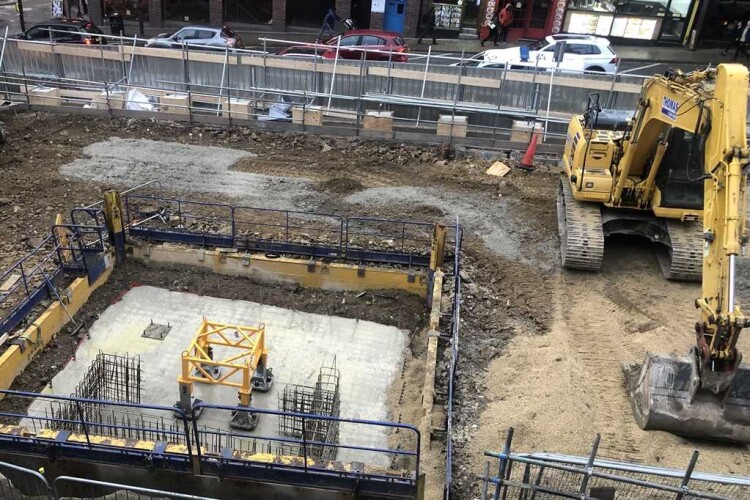 Foundations are going in on Merrion Street