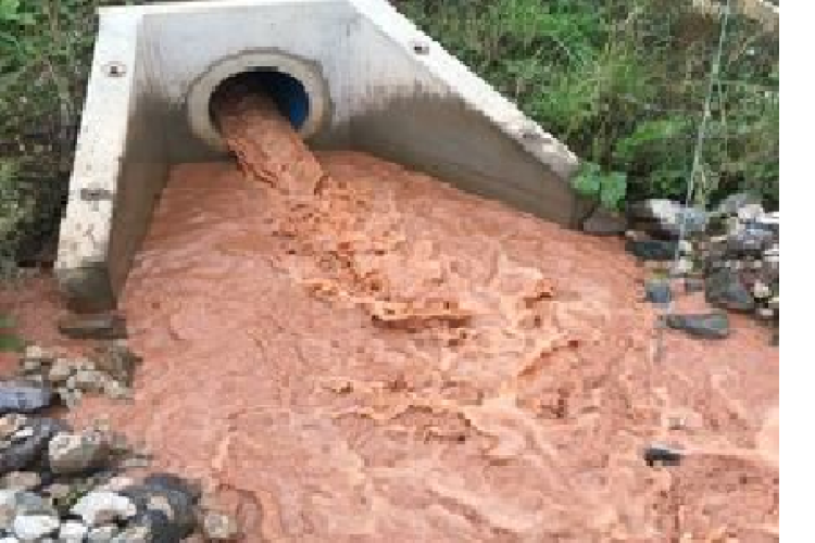 A survey revealed that the discharge of contaminated run-off from the site had caused &lsquo;gross and chronic&rsquo; pollution