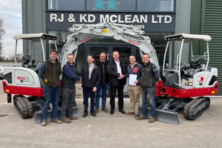 RD & KD McLean is now the Takeuchi dealer for Dorset and Wiltshire