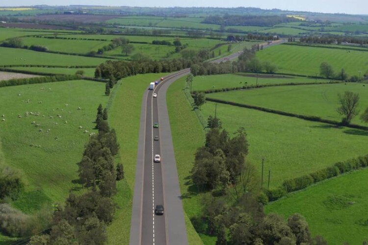 CGI of the northeast Melton Mowbray distributor road