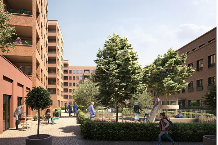 The larger development will be built around a courtyard