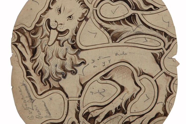 Pugin's design for a stained glass window in the Houses of Parliament [All images &copy; V&A Museum]