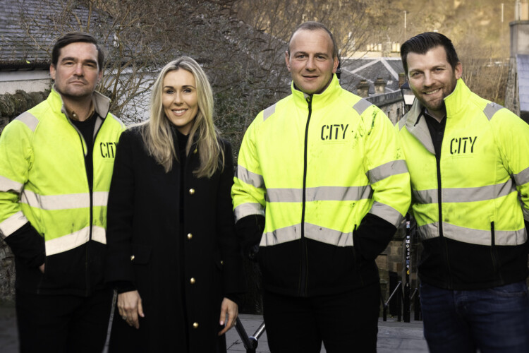 Left to right are CAS operations director Jonathan Allan,  performance director Kirsty Allan, specialist access director David Ritchie and technical director Mark Skinner