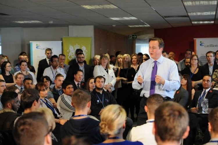 The PM takes questions from Carillion employees