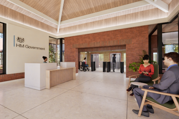 The refurbishment includes a new lobby area