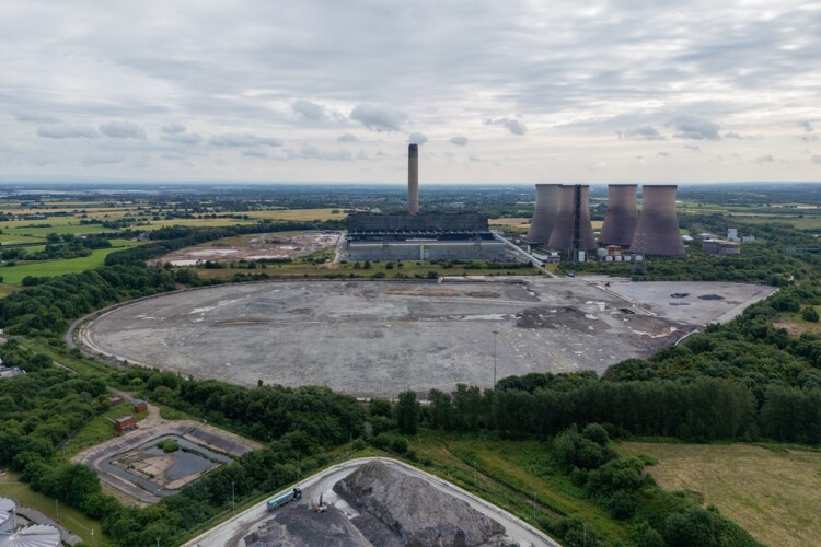 What still remains of Fiddlers Ferry power station