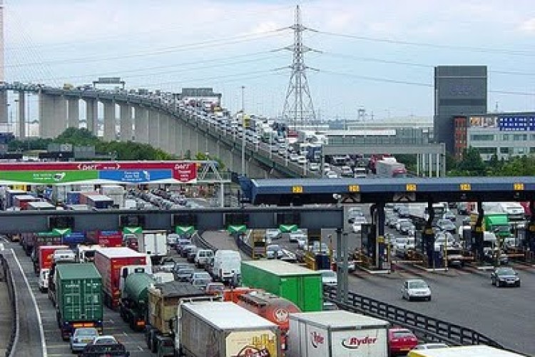Queues for the Dartford tolls