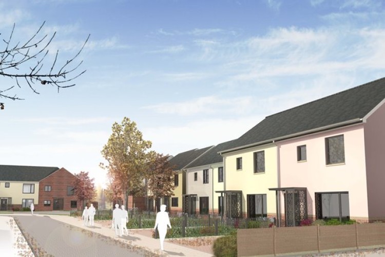 Artist&rsquo;s impression of the new homes in Iron Acton