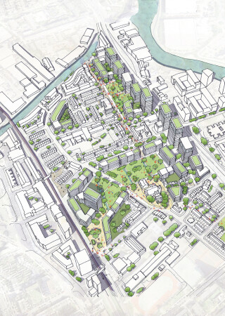 Architect's impression of what Teviot Estate could become