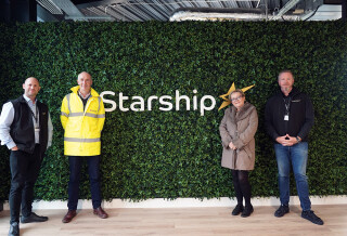 (l-r) Karl Ventre, managing director Starship Build, Richard Maudsley, director of development for Peel L&P’s Wirral Waters, Sue Higginson, principal Wirral Met College and Dave Dargan, managing director Starship Group.