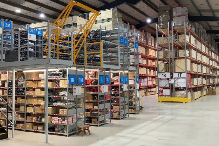 Sany's parts warehouse in Coatbridge