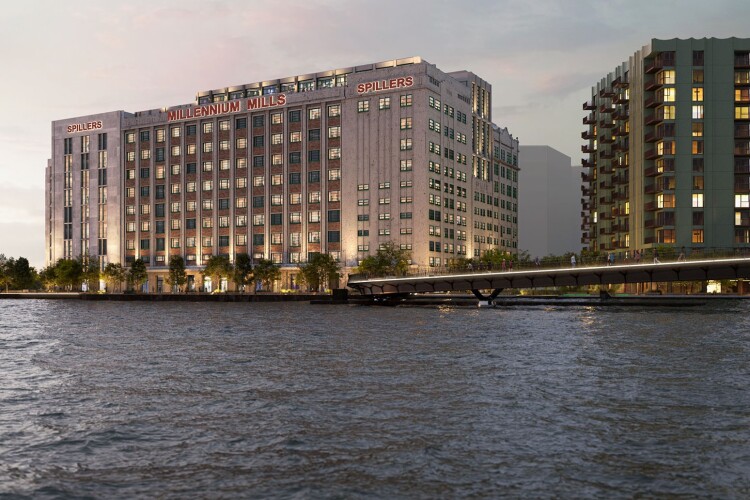 Millennium Mills, derelict for 40 years, was once a Spillers flour factory. It is now the centrepiece of Silvertown's planned renewal 