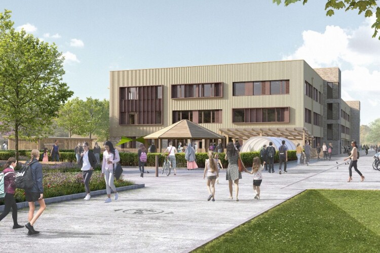 CGI of the new Currie Community High School buildings