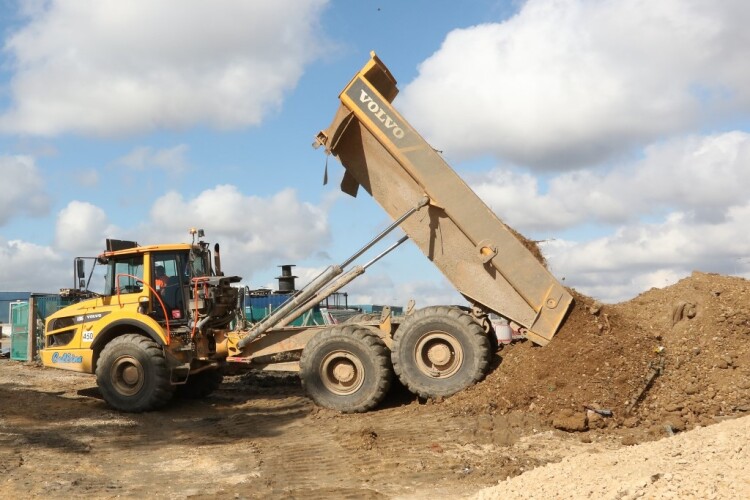 All vehicles on site are fuelled by HVO as part of the carbon reduction drive on the project
