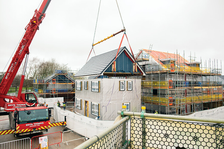 Barratt Homes recently demonstrated the erection of six closed panel timber frame units on a live development near Warrington, which is also a Homes England site
