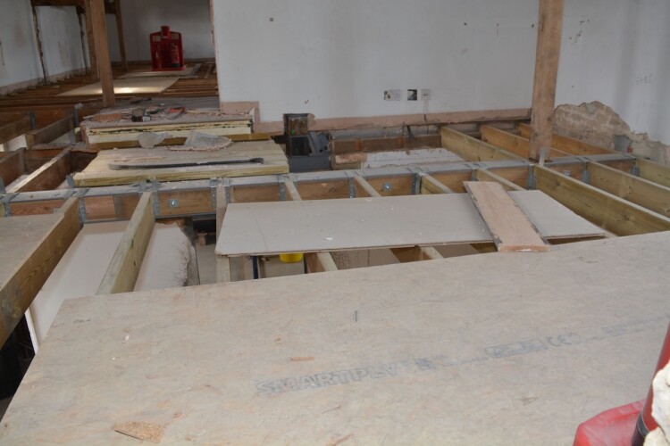 The floor through which Roper fell