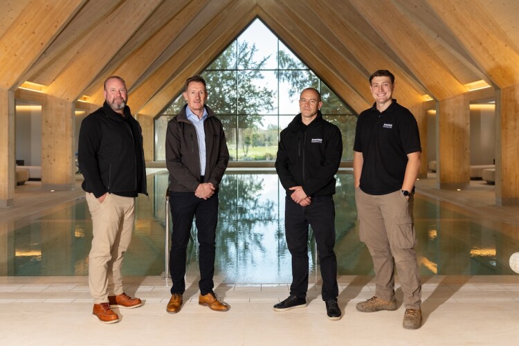 The Brims prohect team at a recently completed spa