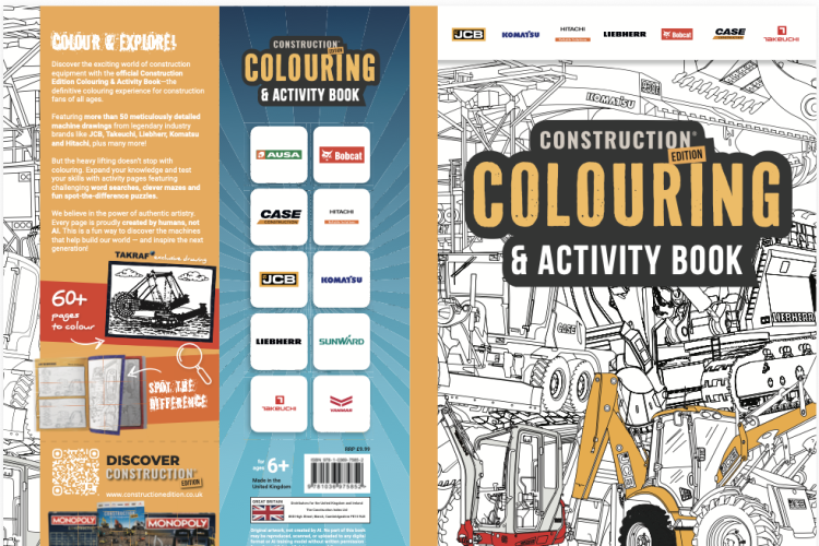New official Construction Edition colouring & activity book brings ...