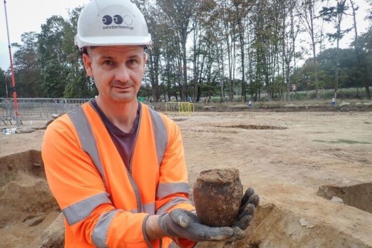 Iron Age vessel recovered from settlement site  