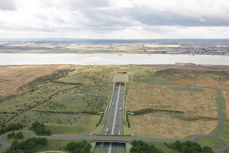 CGI of the planned Lower Thames Crossing