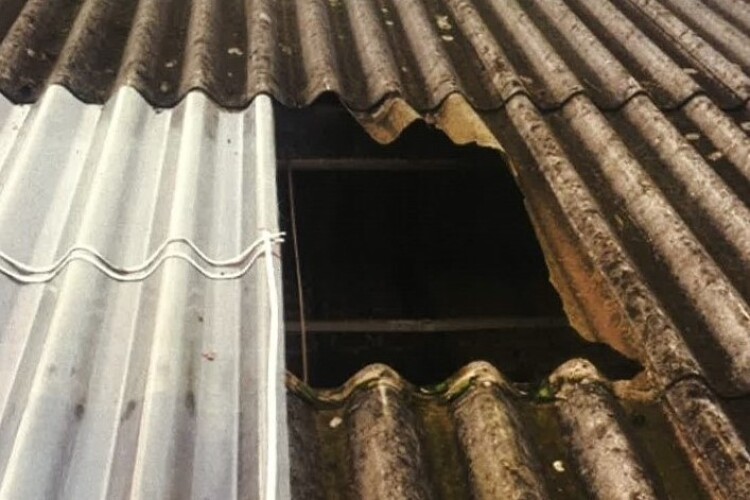 The Newcastle factory roof through which Billy Hewitt fell 