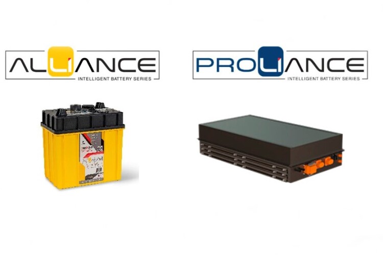 Low-voltage Alliance Intelligent Battery Series battery pack (left) and high-voltage Proliance Intelligent Battery Series battery pack (right)