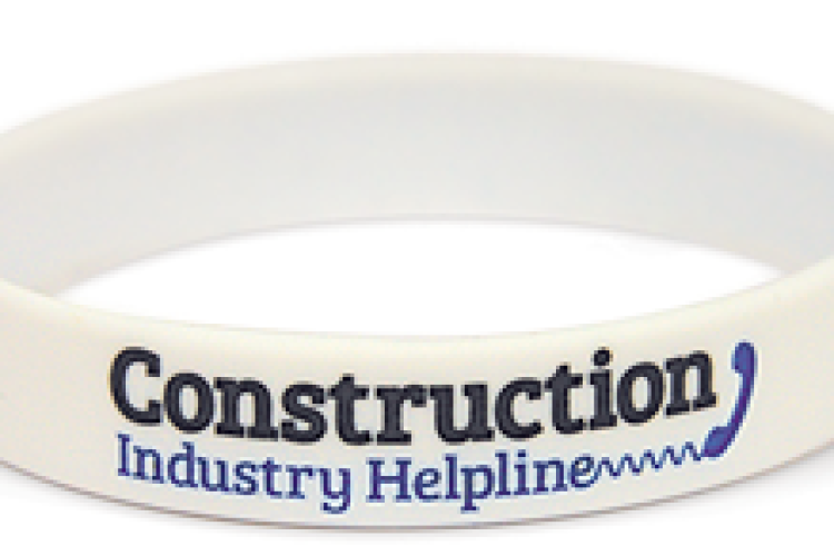 Construction Industry Helpline wristbands are available for &pound;3 each (inc VAT)