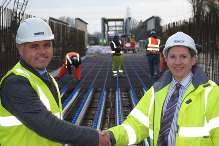 Shaun Hunt (left) with Paul Clarkson