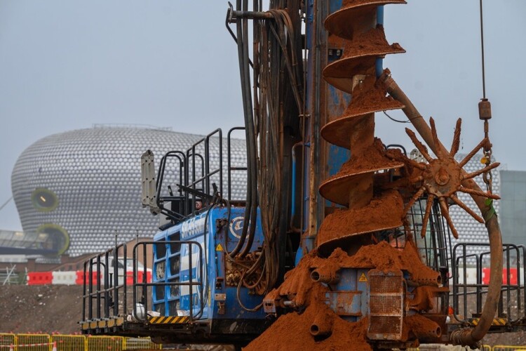 CFA piling on the Curzon Street station site