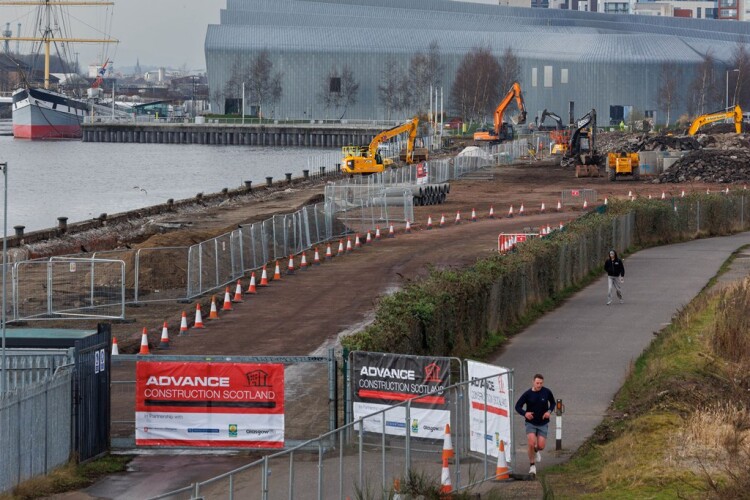 Work has started on Yorkhill Quay
