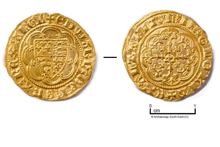 Gold coins were discovered