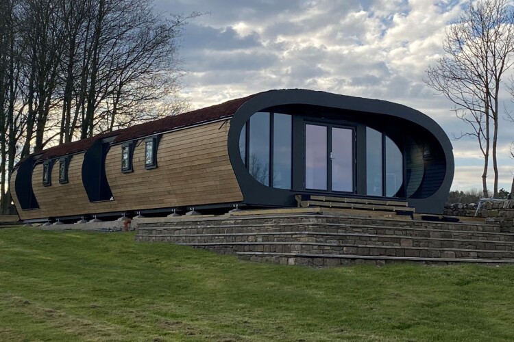 A Green Unit building at the Roman Vindolanda Fort & Museum in Northumberland 