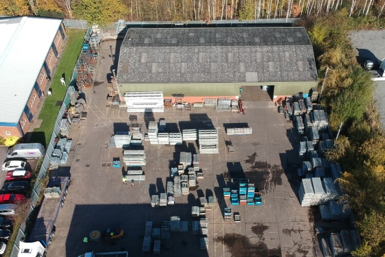 Haki UK's former yard in Tamworth, now owned by UK System Scaffold Hire