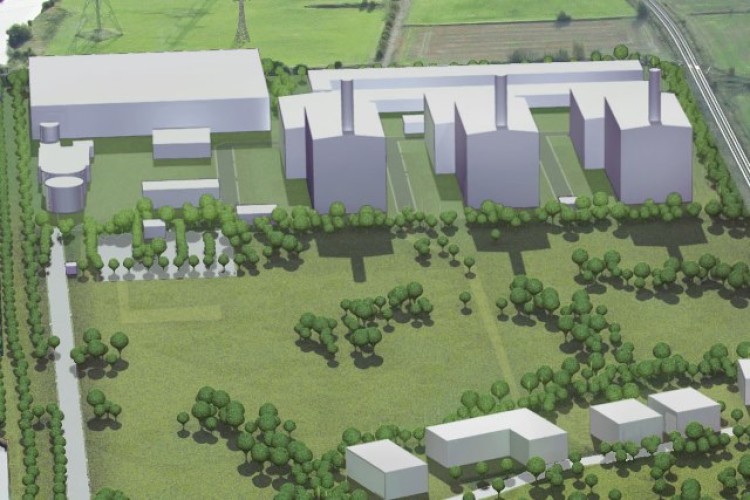This CGI represents the planned new power station. The image below also shows the wider scheme, with the power station at the top, business units in the middle and the residential element closer to Knottingley.