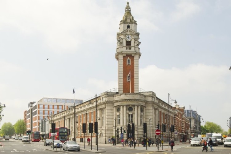 Lambeth Town Hall in Brixton and, below, elements of the YNTH project