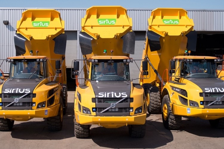 The new A25G articulated dump trucks 