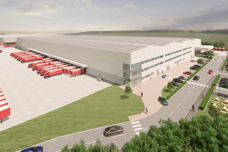 The new warehouse will be big enough to house four full-size football pitches