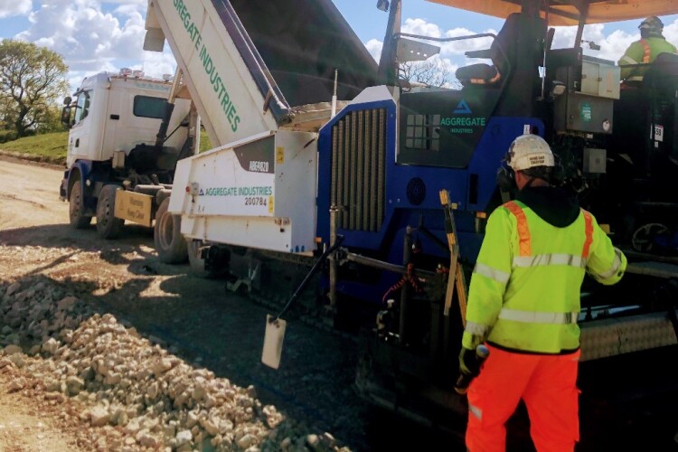Aggregate Industries' contracting division at work