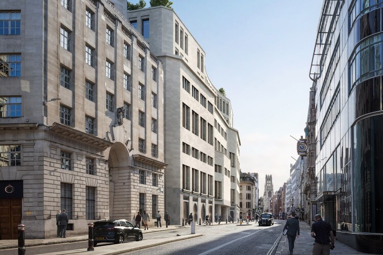 View of the planned Justice Quarter on Fleet Street, by Eric Parry Architects