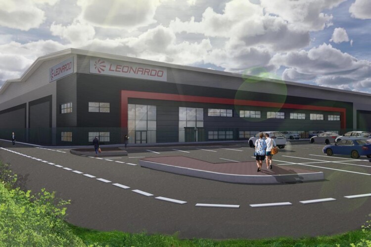 CGI of the planned Leonardo logistics centre in Yeovil 