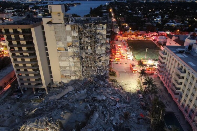 Ninety-eight people died in June's tower collapse in Florida (photo by Miami-Dade Fire Rescue)