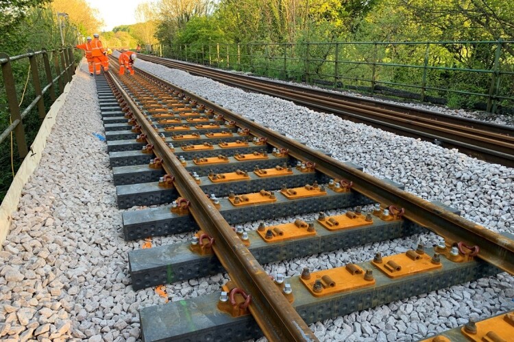 The new track for Sherrington Viaduct follows a major renewal just a few miles away at Wilton Junction in Salisbury