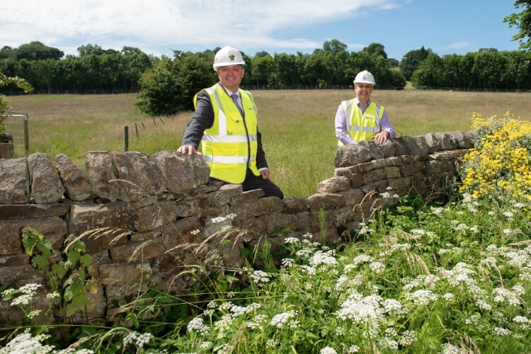 Tolent commercial director Mike Brown (left) on site with Yorkshire Housing director Andy Gamble