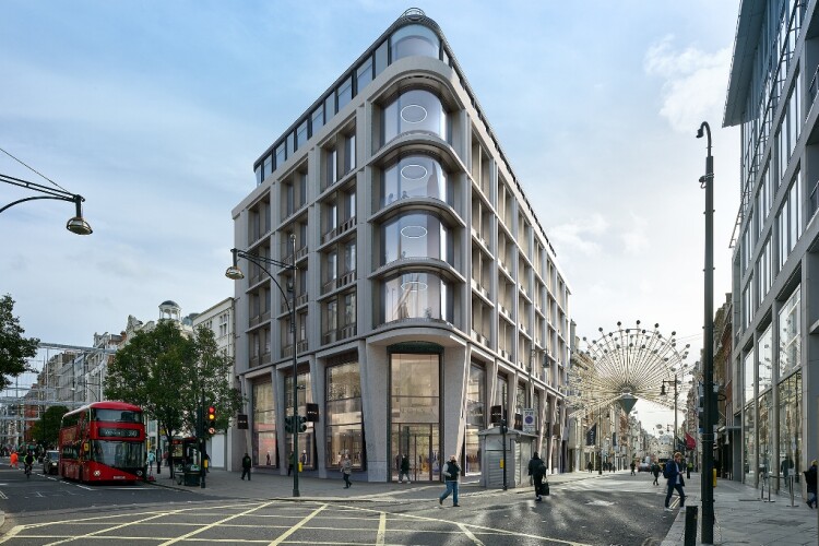 CGI of the revamped 80 New Bond Street 