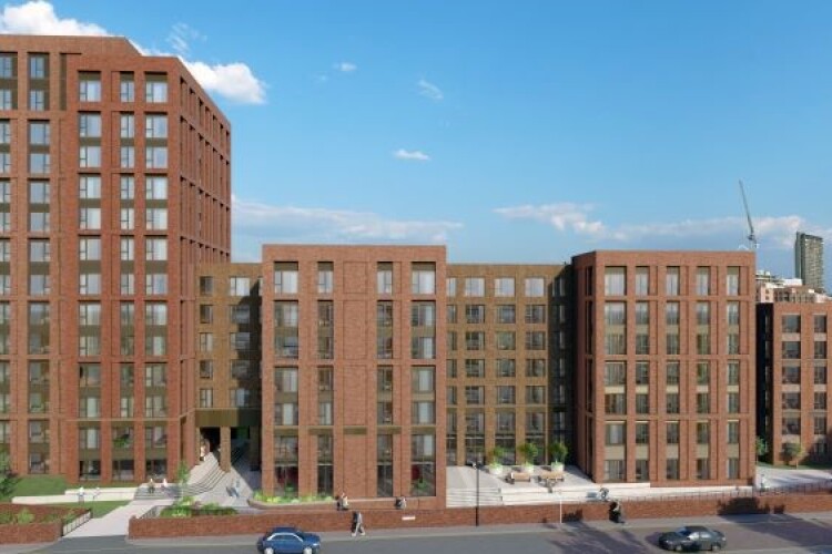 CGI of the development planned for Sylvester Street, Sheffield 