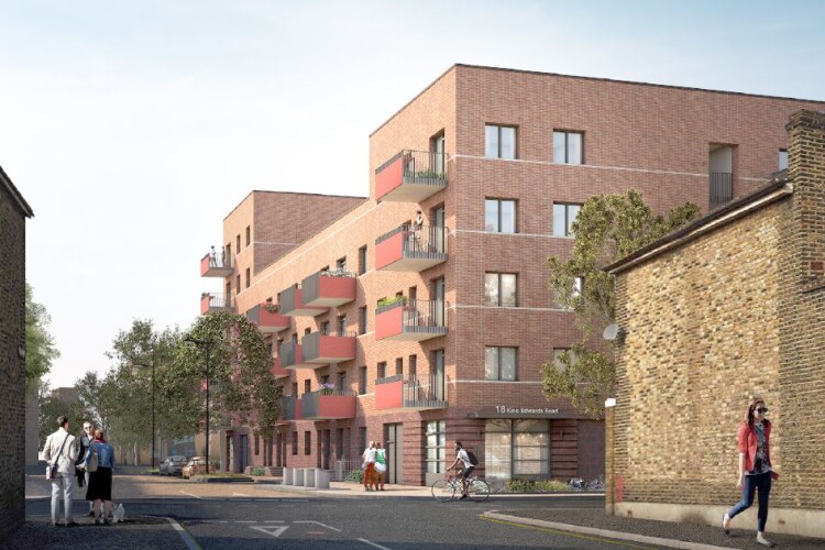  CGI of Block J at Gascoigne estate