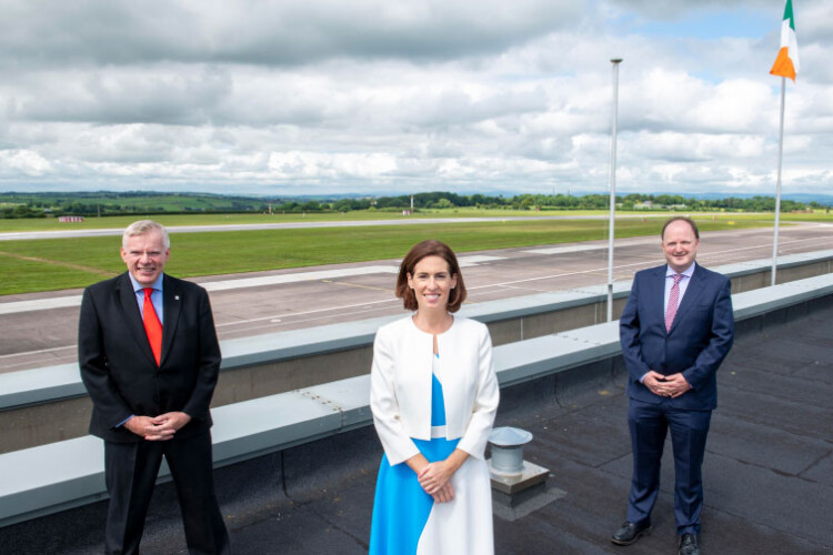 Cork Airport MD Niall MacCarthy, minister of State Hildegarde Naughton and Colas Ireland CEO Gearoid Lohan 