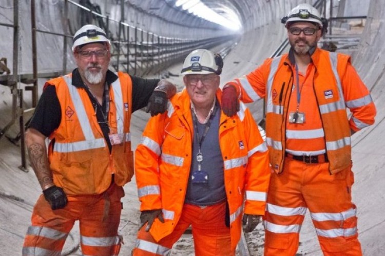 Peter Bermingham, flanked by sons Dan and Robert