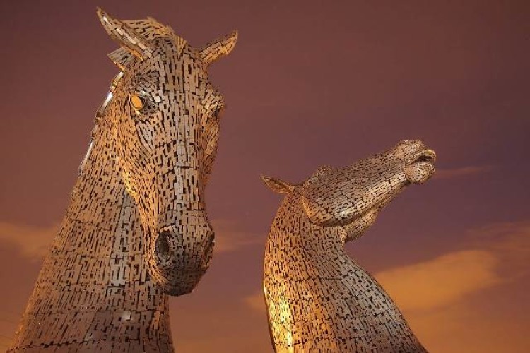 The Kelpies were constructed last year in Falkirk