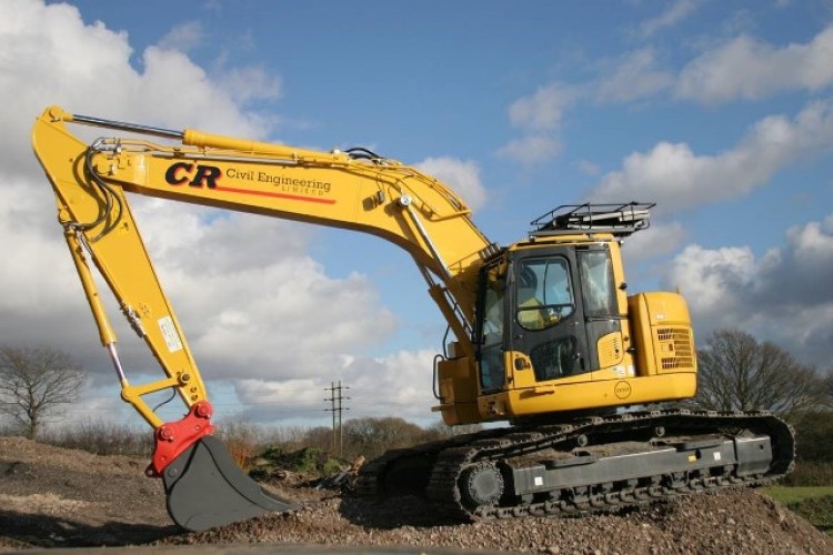 One of the new Komatsu PC138US-10 excavators